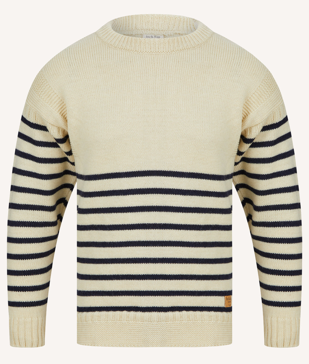 Embleton Wool Breton Jumper Cream Ivy Rigg